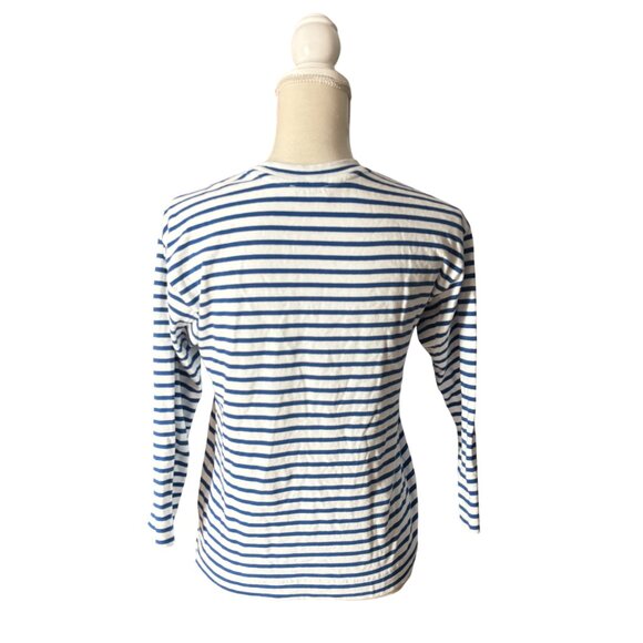 AYR The French Fry tee size XS blue white stripe Pima cotton Peru - Picture 4 of 7